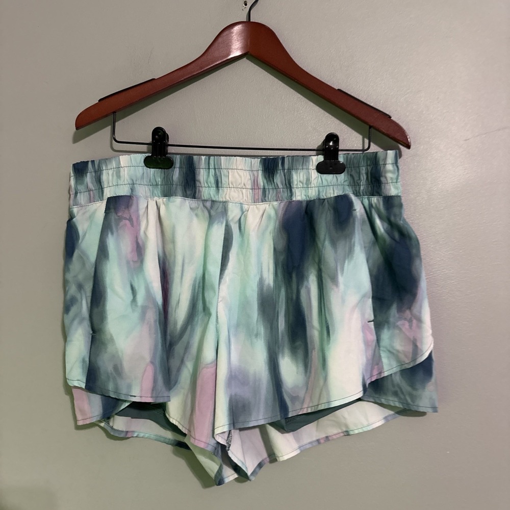 3 Pair Avia Women's 2 Xl Running Shorts Bike Liner Tie-Dye ,leopard-1 Lg Squirt - Picture 6 of 14